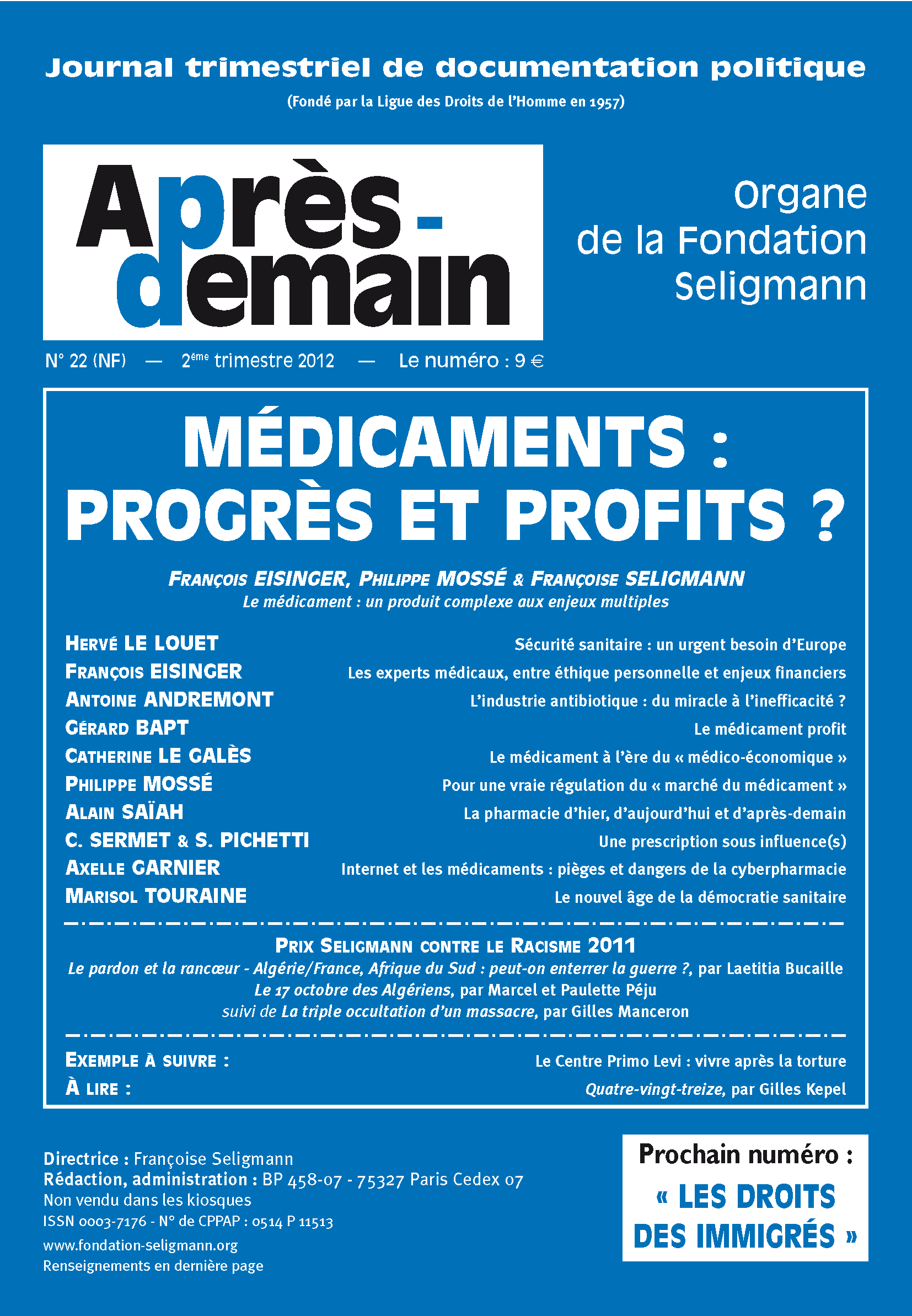 NF-022 - Médicaments : progrès et profits ?