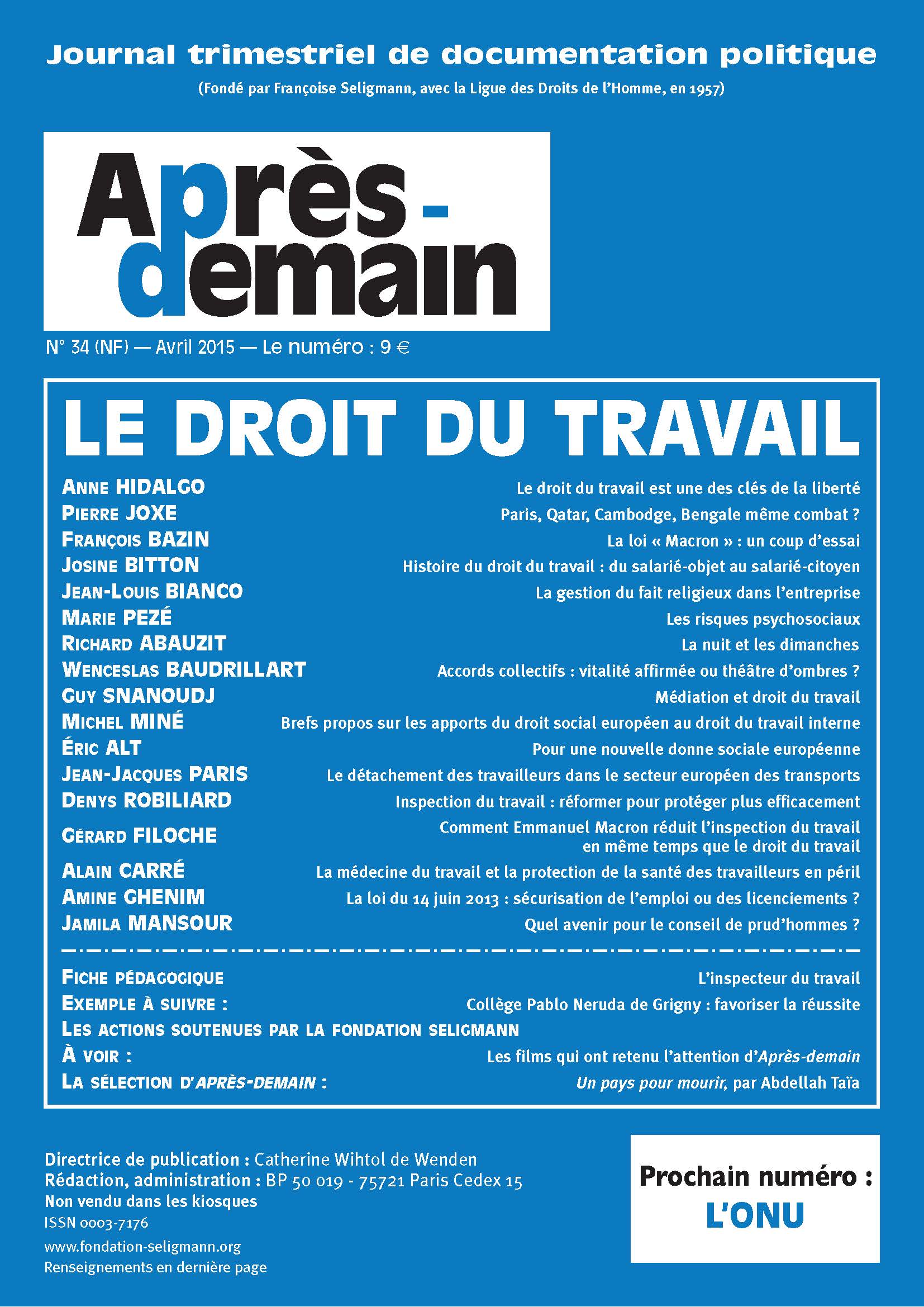 NF-034 - Le droit du travail