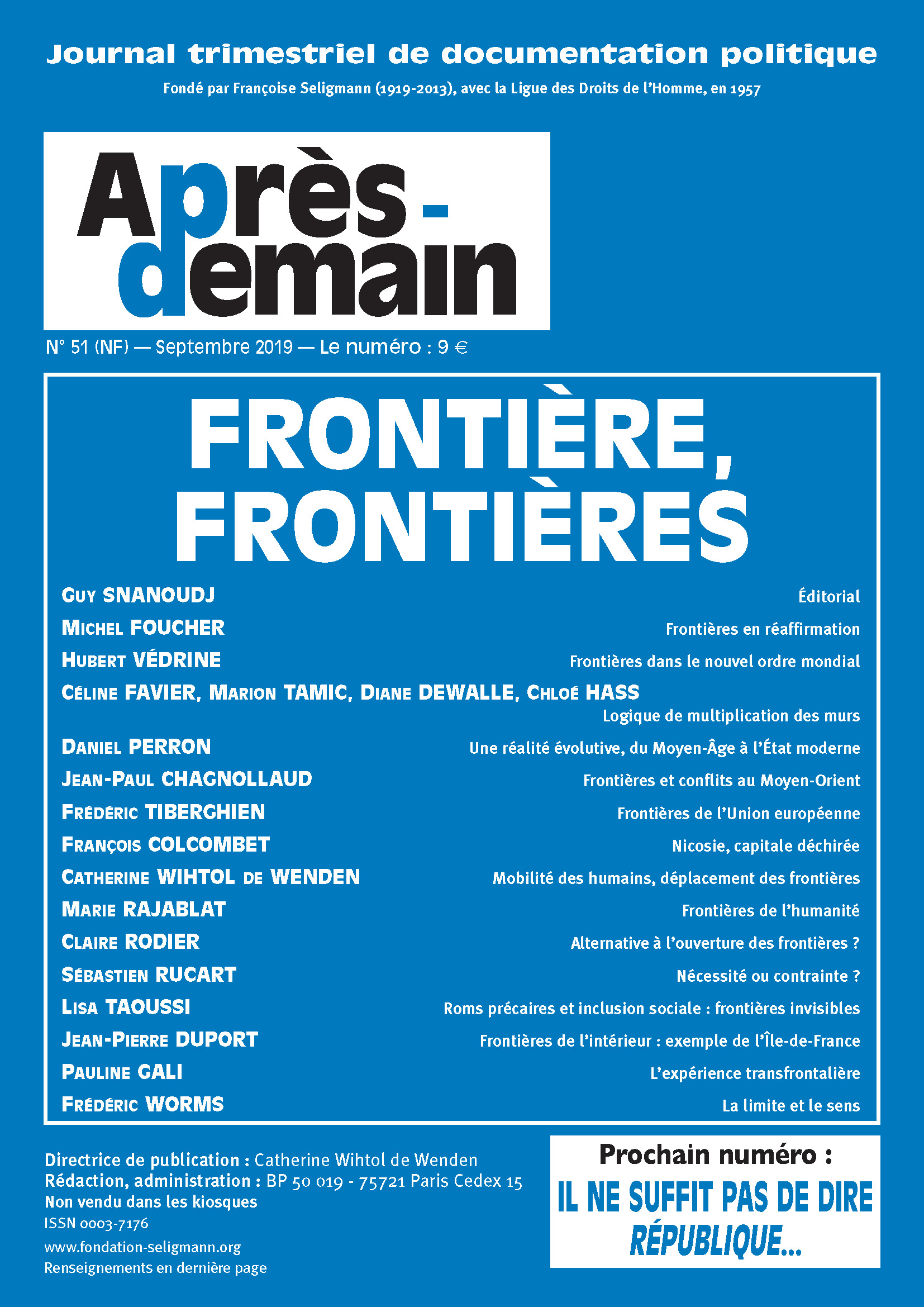 NF-051 - Frontière frontières