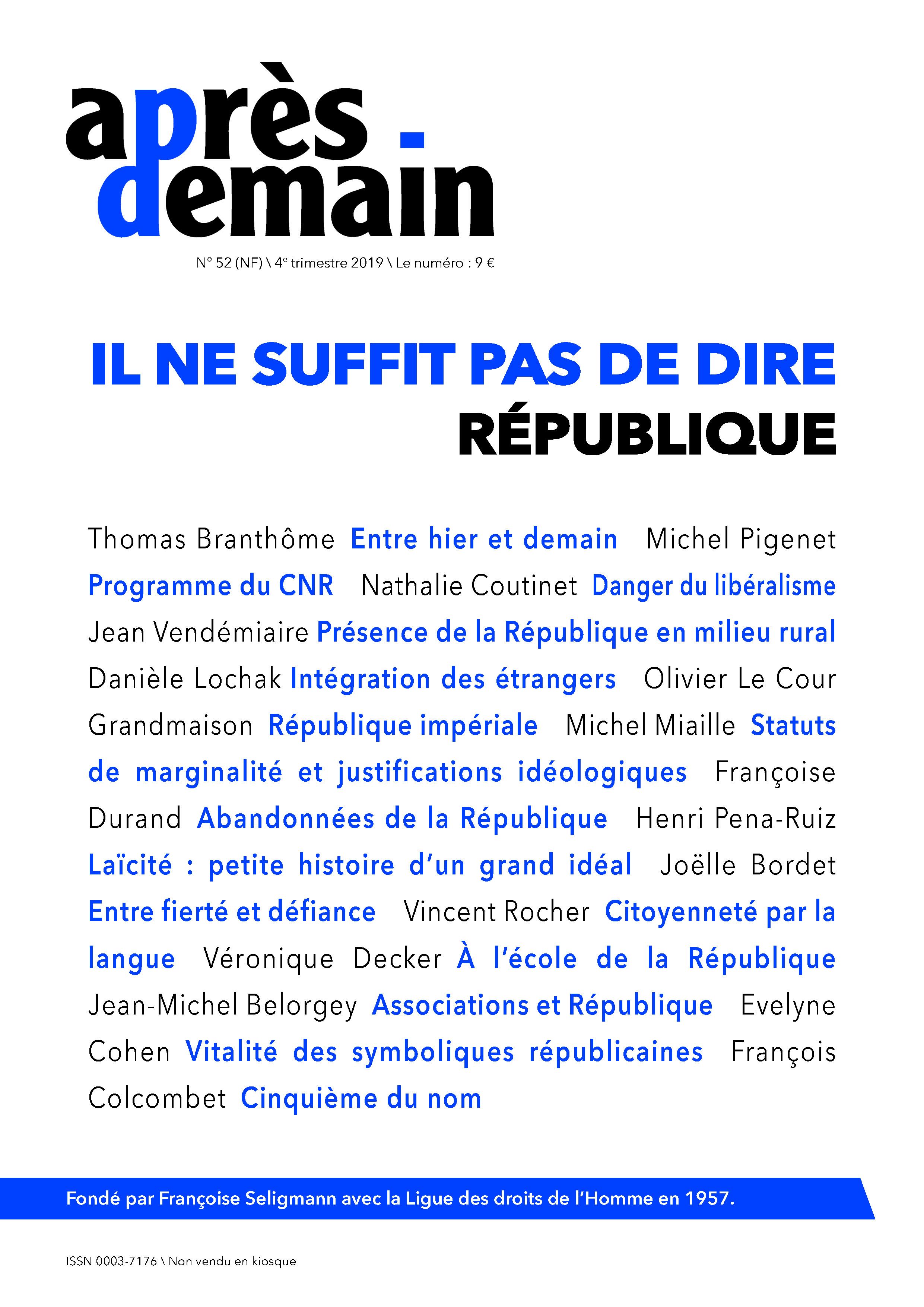 NF-052 - Il ne suffit pas de dire République