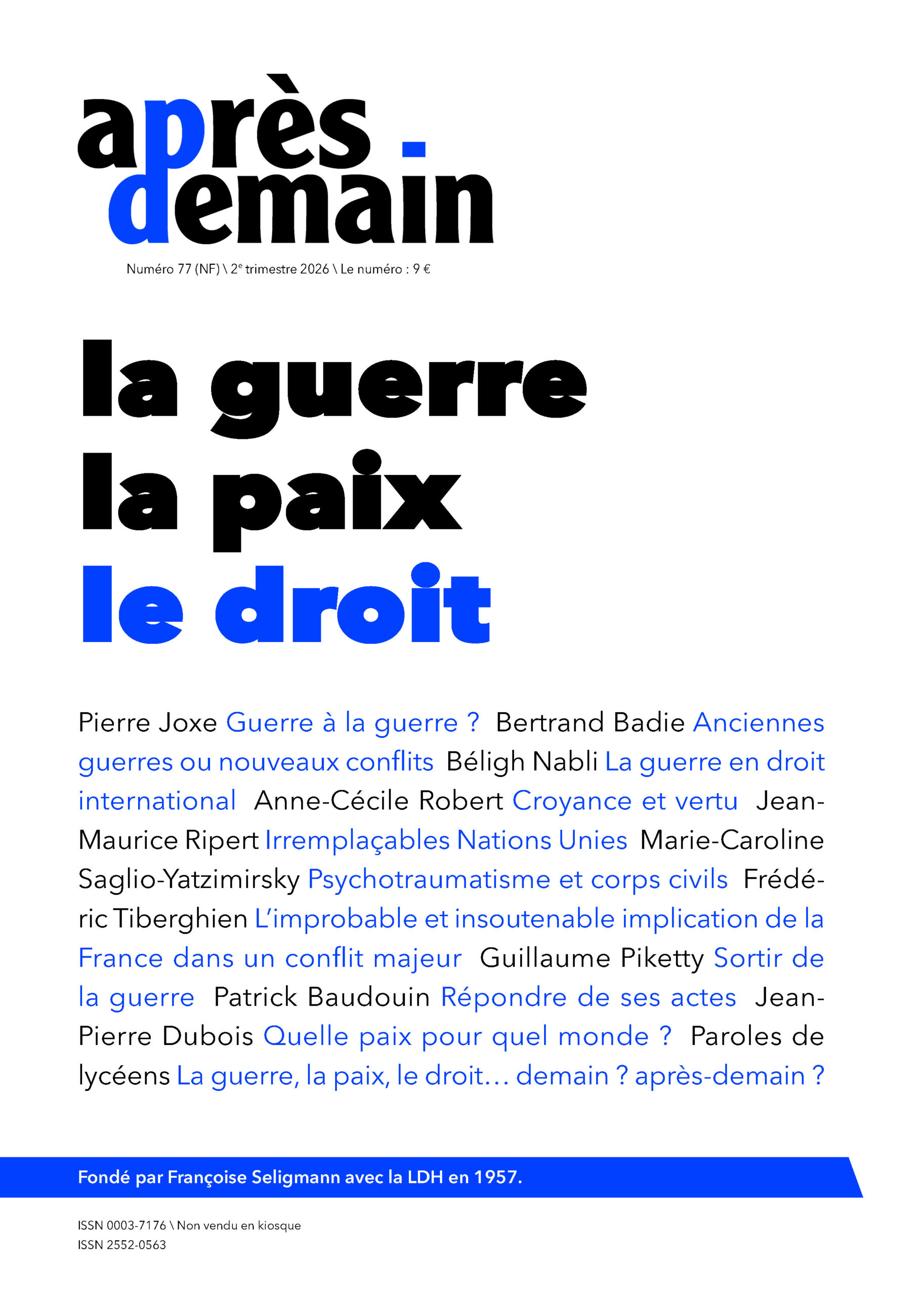 NF-077 – La guerre, la paix, le droit